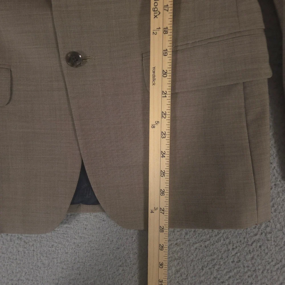 Tommy Hilfiger Blazer Mens 40 Short Wool Blend Stretch Two Button Sport Coat